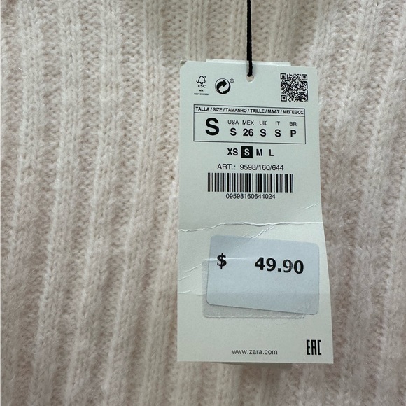 Zara turtleneck pink sweater - Picture 2 of 2